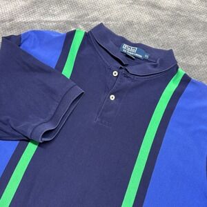 Polo Ralph Lauren Mens XL Pima Cotton Colorblock Stripe Polo Shirt
